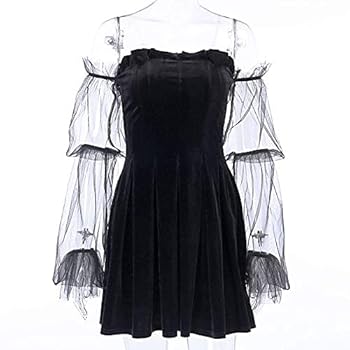 Amazon.com: TSMNZMU Gothic Lolita Mini Dress - Elegant